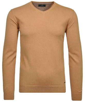 Ragman V-Ausschnitt-Pullover RAGMAN, Herren, Gr. 50, beige (sand, 865), 95% Baumwolle 5% Cashmere, V-Ausschnitt, Pullover V-Ausschnitt-Pullover