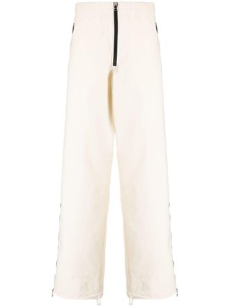 OAMC zip-detail wide-leg trousers - Neutrals
