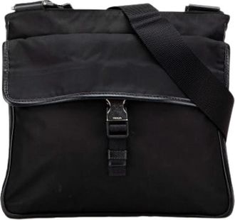 Prada Pre-owned Crossbody Bag - Dames - Vintage Schoudertas - Zwart - ONE Size - Nylon - Vintage