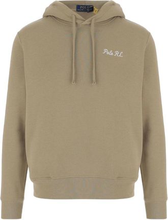 Polo Ralph Lauren Sweatshirt van katoenmix met logo - Heren - Hoodies - Beige - M - Katoen - Hoodies & sweatvesten