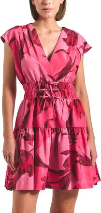 Derek Lam Lunette Printed Faille Bubble Hem Dress