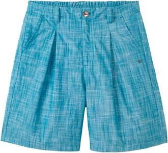 Tranquillo High Waist Shorts in Leinenoptik Shorts für Damen | türkis/blau