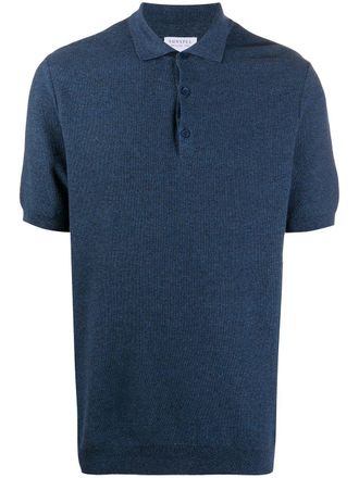 Sunspel textured polo shirt - men - Cotton - M - Blue