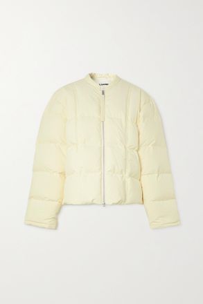 Jil Sander Piumino Cropped In Shell Trapuntato - Neutri