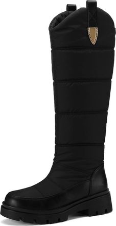 Generic Snow Boots Women Platform Over The Knee Boots Mid Calf Fur Lined Outdoor Walking Shoes Quilted Waterproof Rain Warm Tall Winter Boot Black