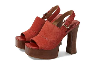 Michael Kors Rye Platform Sandal Womens Shoes Bright Terracotta : 5.5 M, Leather