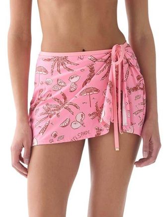 Kate Spade New York Wrap Swim Skrit in Guava Slice at Nordstrom, Size X-Small