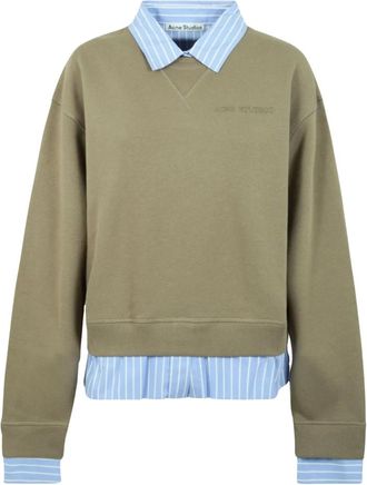 Acne Studios Felpa a strati - - Sweatshirts & Hoodies - Donna - Verde - S