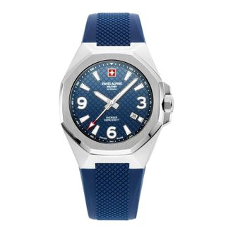 Swiss Alpine Military Avenger 42 mm Horloge - Heren - Accessoires - Blauw - Maat: ONE Size