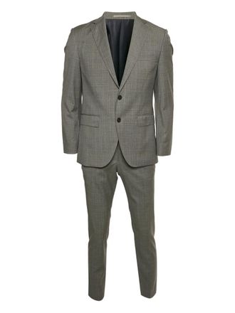 BOSS plaid wool single-breasted suit - men - Virgin Wool - S - Grey
