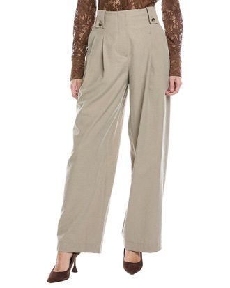 Nanushka Nanushka Jenci Wide Leg Silk-Blend Trouser