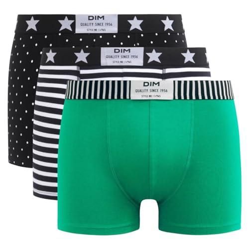 Dim Boxer Homme Vibes Coton Stretch x3, Noir/Blanc/Vert, L dès 28