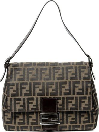 Fendi Borsa a spalla con motivo FF - Marrone