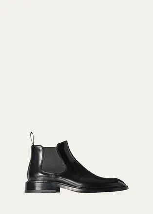 The Row Gable Leather Ankle Boots