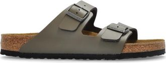 Birkenstock Slides Arizona BS - Heren - Sandalen - Grijs - 41 EU - Leer - Schoenen