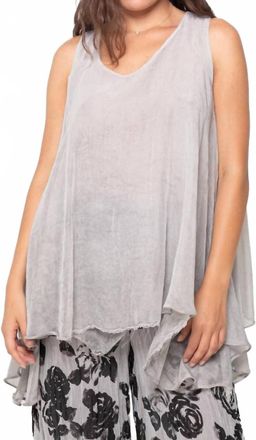 Baci Asymmetrical Raw Edge Tank In Ice