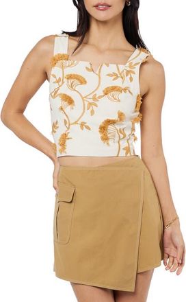 Ciebon Inah Embroidered Tank in White Multi at Nordstrom, Size X-Small