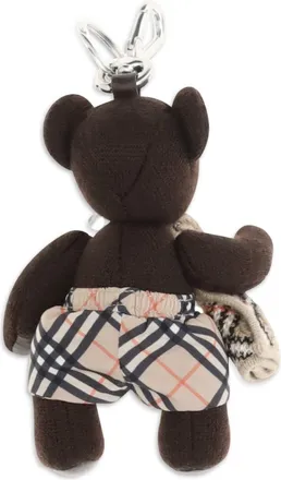 Burberry Mens Bag Charm Thomas Bear Sand Wool (ovis Aries) Keyrings & Chains