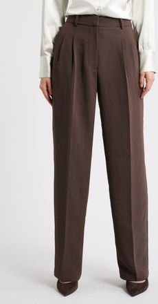 Open Edit The Curator Trousers in Brown Seal at Nordstrom, Size 00