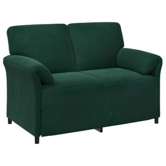vidaXL Sof&aacute; De 2 Plazas Verde Oscuro 138 X 83 X 95 Cm Terciopelo Vidaxl