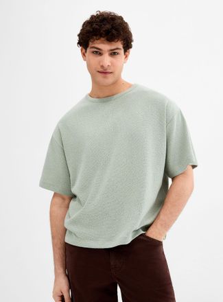 Le 31 Mens Crepe knit T-shirt Oversized fit