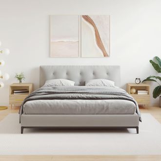 vidaXL Mesita Noche 2 Uds Madera Ingenier&iacute;a Roble Sonoma 40x35x47,5 Cm Vidaxl