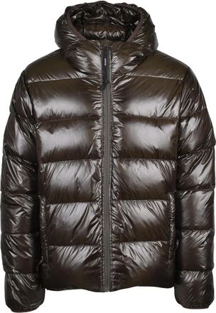 Aspesi Green Glossy Quilted Down Polyamide Jacket