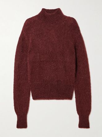 Dries Van Noten Pullover In Misto Mohair - Bordeaux