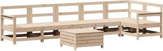 vidaXL Juego De Sof&aacute;s De Jard&iacute;n 7 Piezas Madera Maciza De Pino Vidaxl