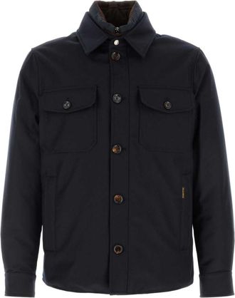 Moorer Blue Shirt Collar Jacket
