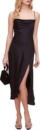 Astr Womens Cowl Neck Midi Dress In Black