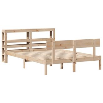 Berkfield Home Beautiful Bed Frame without Mattress 120x190 cm Small Double Soli in Light Tan
