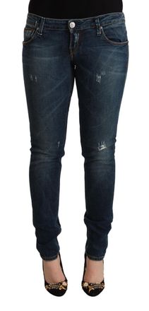 Acht Skinny Versleten Jeans