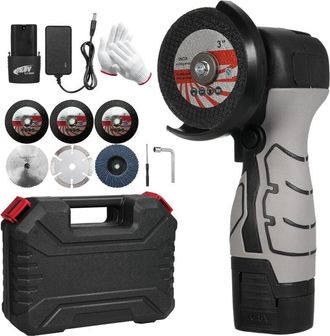 OEM Amoladora Angular Inal&aacute;mbrica De 7000 Rpm, Miniamoladora El&eacute;ctrica Con 1 Bater&iacute;a De 16,8 V Y 2000 Mah Y Disco De Lijado Para Cortar Ladrillo Pulido, M