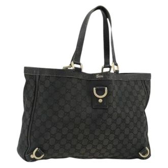 Gucci Pre-owned Tote Bags, female, Black, Size: ONE SIZE Pre-owned GG Canvas Hand Bag