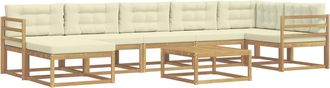vidaXL Conjunto De Sof&aacute;s De Exterior 8 Uds. Blanco Y Crema Vidaxl