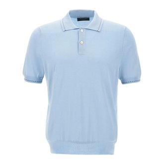 Gran Sasso Polo Shirt - male - Gran Sasso - Polo Shirts - Blue - L - Tops