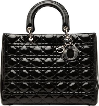 Dior Pre-owned Dior Large Patent Cannage Lady Dior Ladies B48GPAMLLSXZVE6A
