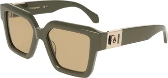 Ferragamo Amber Square Ladies Sunglasses SF2084S 320 53
