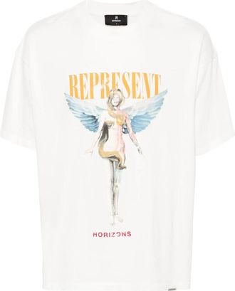 Represent Reborn Logo Print T-Shirt - Heren - T-shirts - Wit - XL - Katoen - Tops