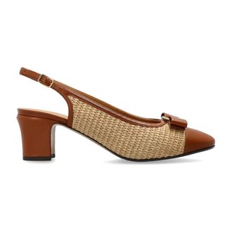 Ferragamo Pumps, female, Beige, Size: 10 1/2 US Vetty Heeled Shoes