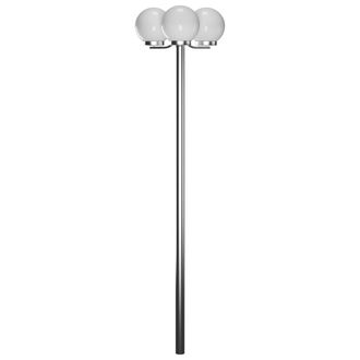 Berkfield Home Garden Lamp Post 3 Lamps 220 cm in White