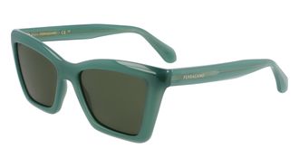 Ferragamo Green Cat Eye Ladies Sunglasses SF2039SE 339 53