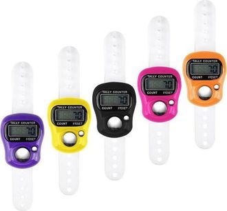 OEM Csparkv Pack De 5 Compteurs De Doigts. Compteur De Doigts Clicker Compteur De Lignes Mini Compteur De Mains. Affichage Lcd &Agrave; 5 Chiffres Pour Inventair