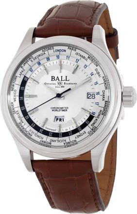 Ball Trainmaster World Time GMT Automatic White Dial Mens Watch GM2020D-L1CJ-SL