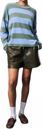 FRNCH Amelie Pull-On Shorts In Olive
