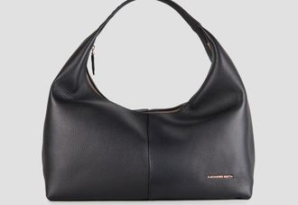 Alexander Smith Chloe shoulder bag in black tumbled leather