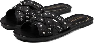 Kenneth Cole Jula Studs Womens Sandals Black : 6.5 M, Leather