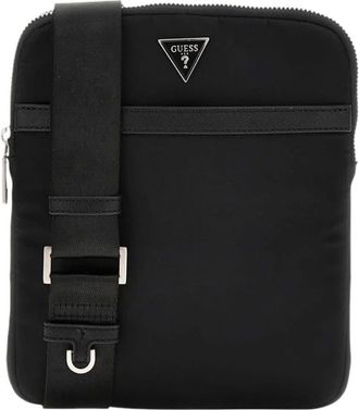 Guess Messenger Bags, male, Black, Size: ONE SIZE Milano Flat Crossbody