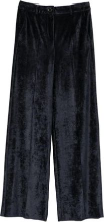 Marella Avana Wijde Broek - Dames - Wijde Broeken - Blauw - XL - Broeken